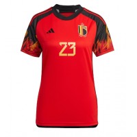 Camiseta Bélgica Michy Batshuayi #23 Primera Equipación Replica Mundial 2022 para mujer mangas cortas